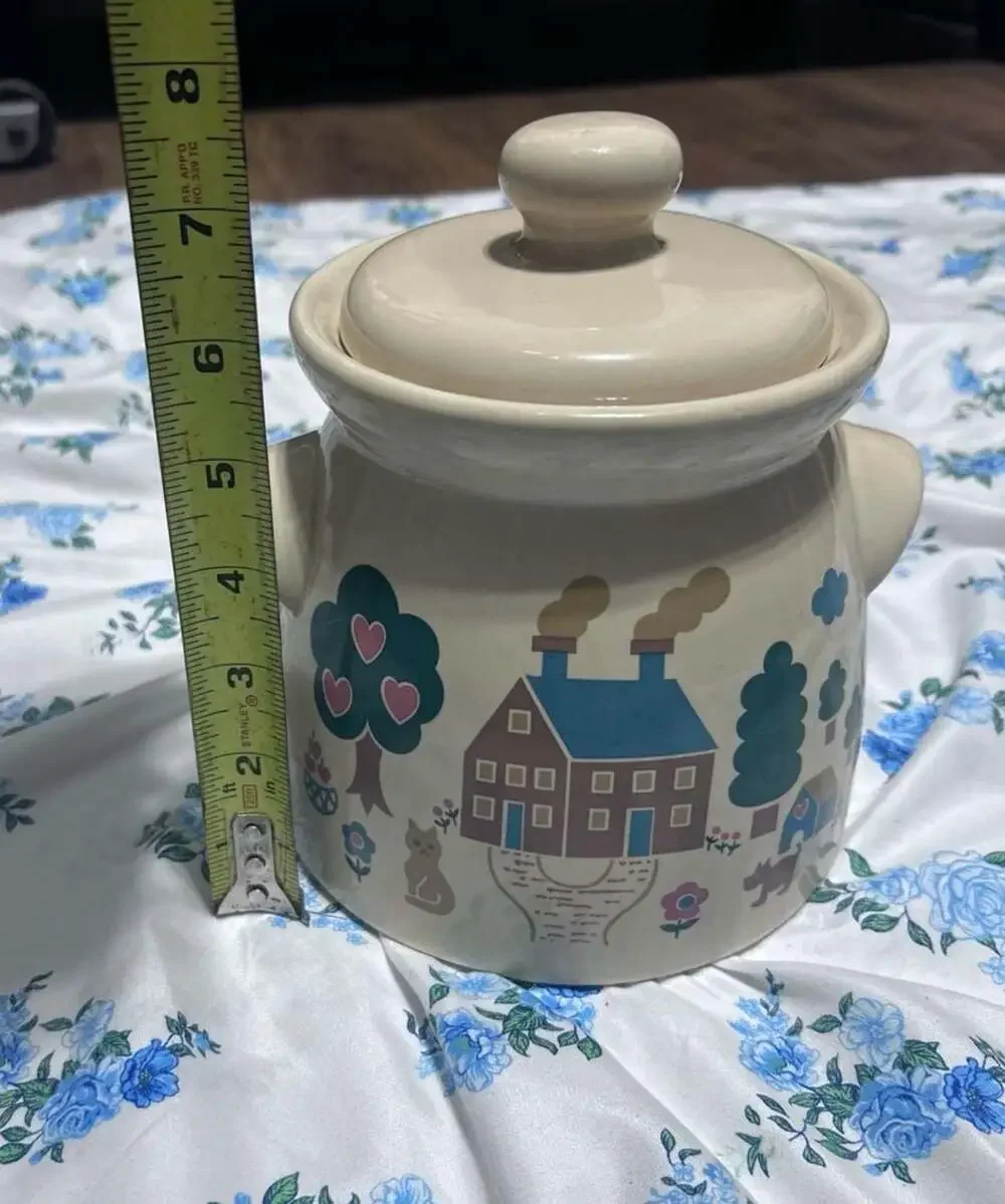 Vintage Vermillion Davis Marketing Welcome To My Home Ceramic Canister